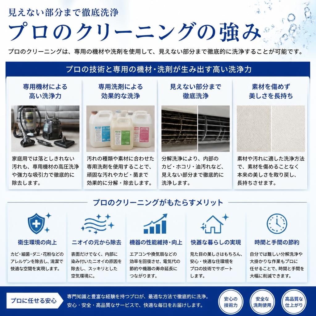 2. プロのクリーニングの魅力