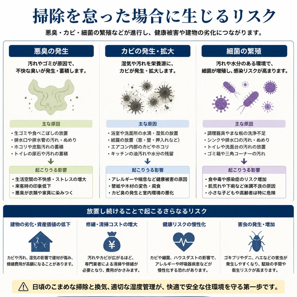 掃除を怠るとどうなる？
