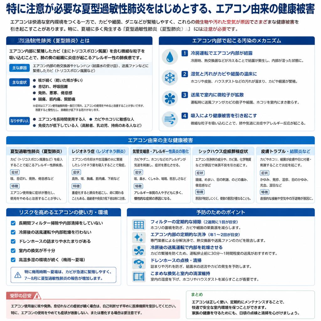 カビによって引き起こされる健康被害