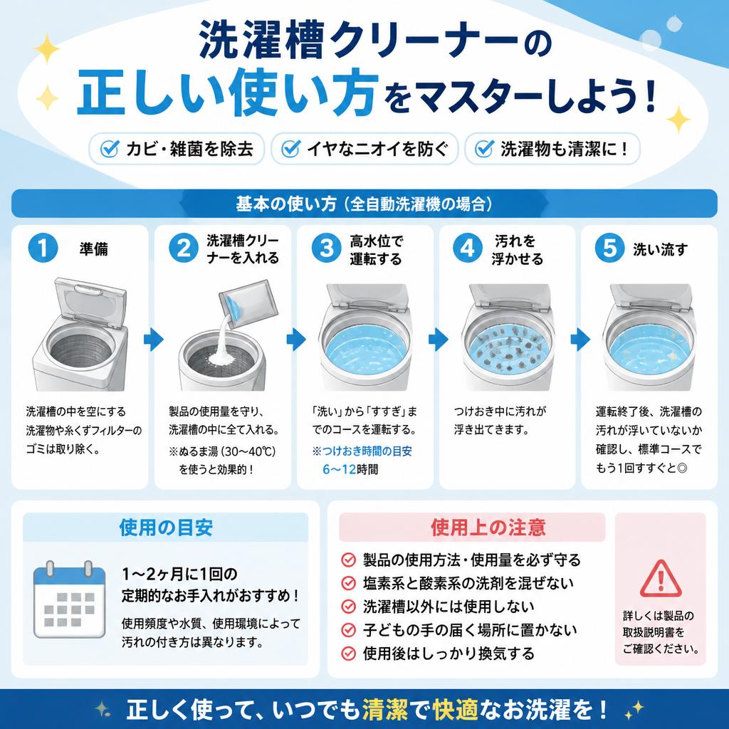 洗濯槽クリーナーの正しい使い方をマスターしよう！