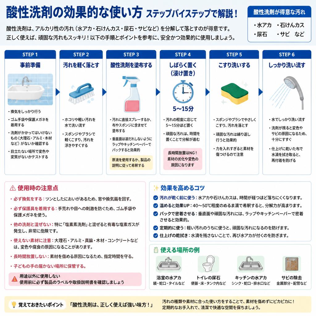 酸性洗剤の使い方