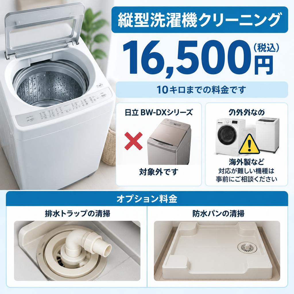 料金・対応機種を事前に確認。安心して頼める洗濯機クリーニング