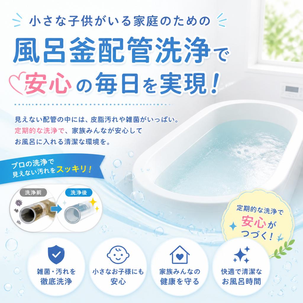小さな子供がいる家庭のための風呂釜配管洗浄で安心の毎日を実現！