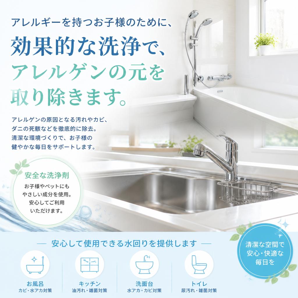 アレルギー対策に特化したサービス