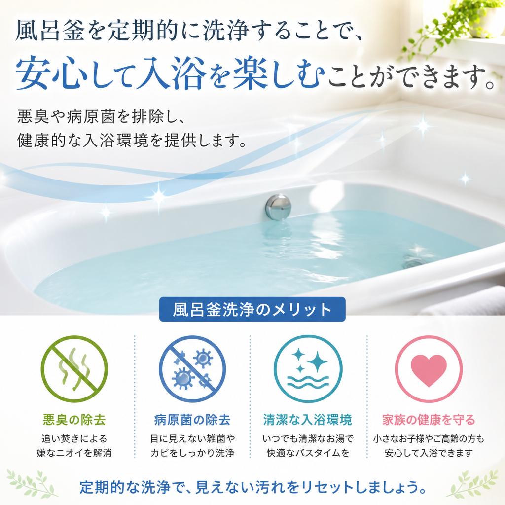 風呂釜洗浄で得られる安心