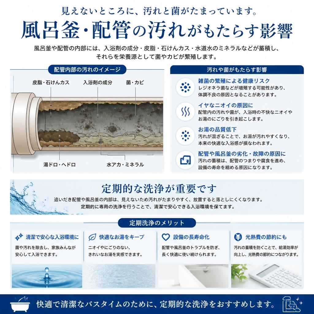 2. 風呂釜配管洗浄の必要性