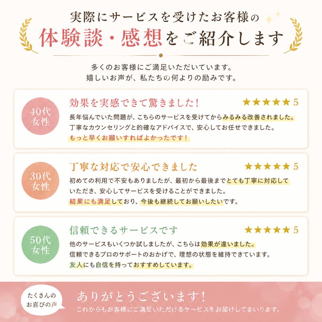 5. 過去の実績とお客様の声