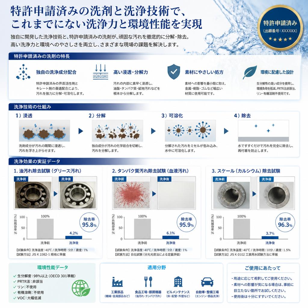 使用する洗剤と技術
