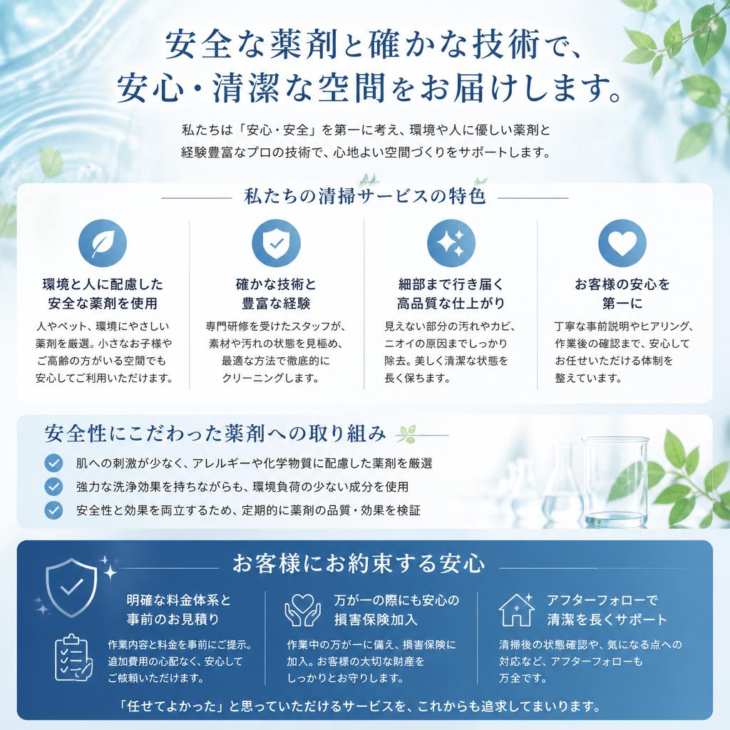 4. 清掃サービスの特徴と安心感