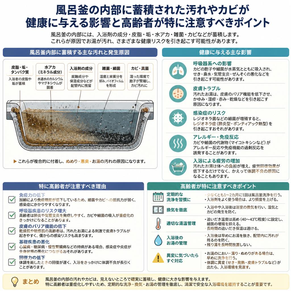 風呂釜の汚れがもたらすリスクとは？