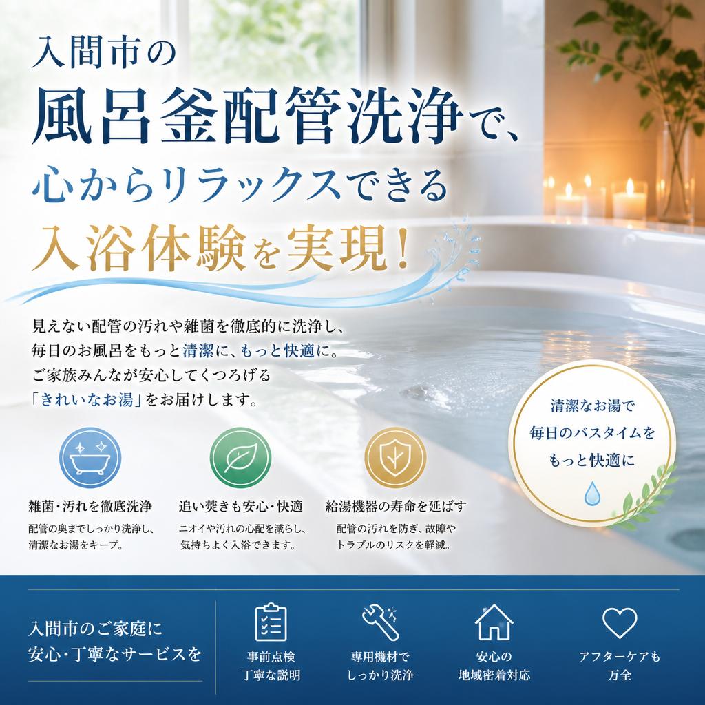 入間市の風呂釜配管洗浄で、心からリラックスできる入浴体験を実現！