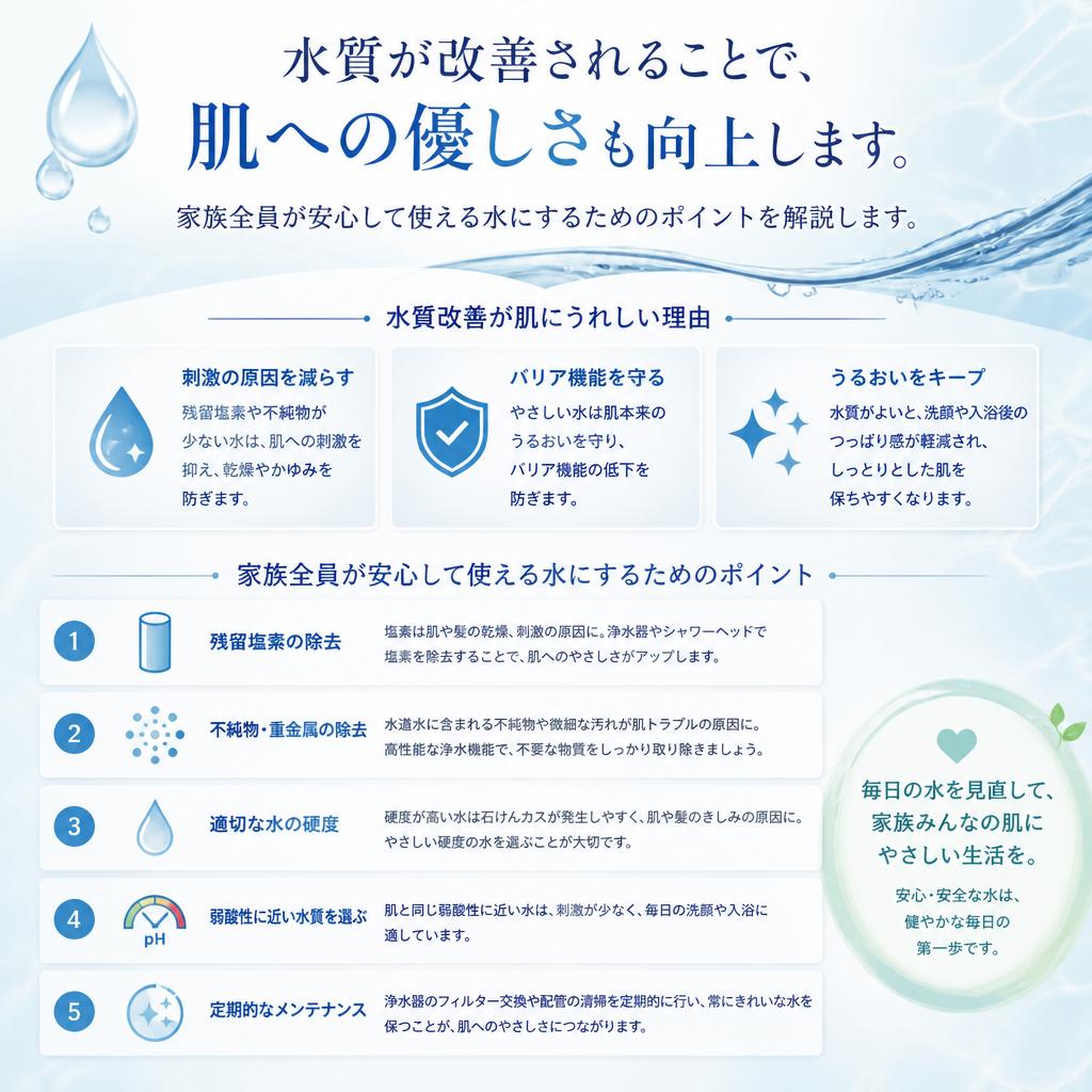 水質改善で健康的な入浴