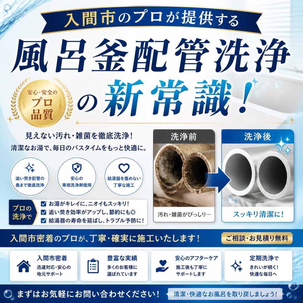 入間市のプロが提供する風呂釜配管洗浄の新常識！
