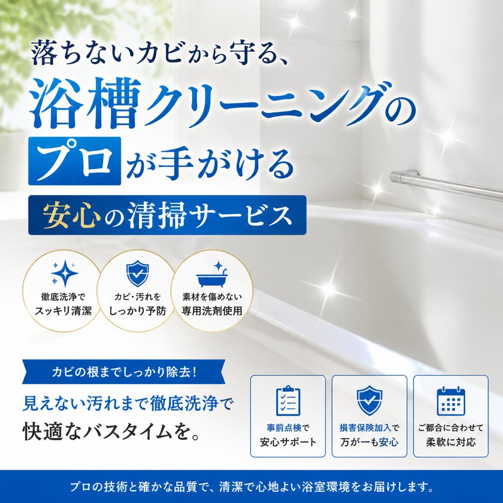 落ちないカビから守る、浴槽クリーニングのプロが手がける安心の清掃サービス