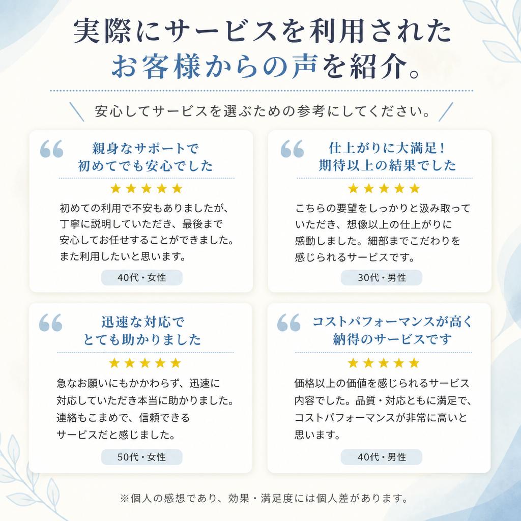 お客様の声