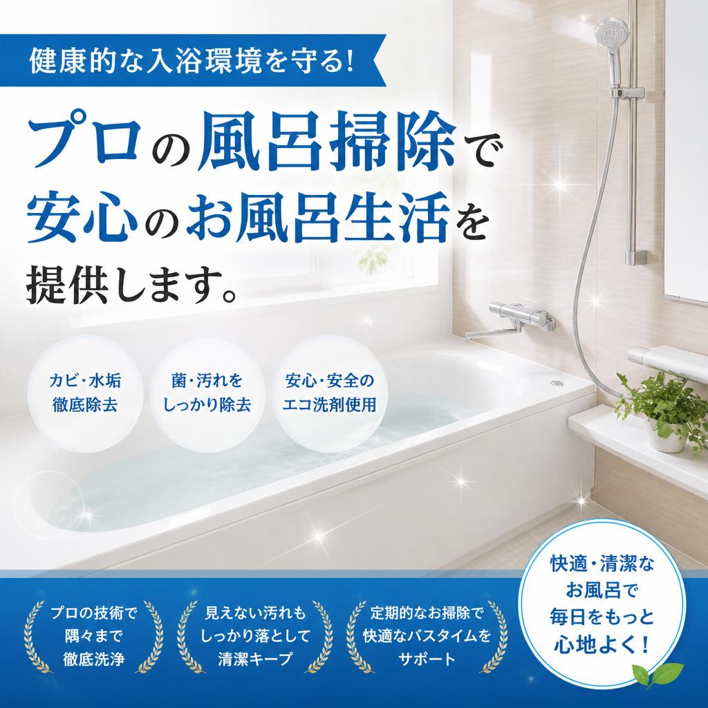 健康的な入浴環境を守る！プロの風呂掃除で安心のお風呂生活を提供します。