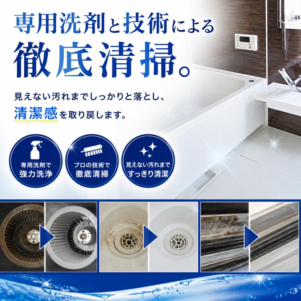浴室クリーニングのプロフェッショナル